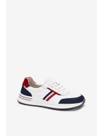 Dámské kožené sportovní boty bílo-tmavě modré Lorvessa Dámské kožené sportovní boty bílo-tmavě modré Lorvessa