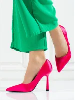 Krásné dámské růžové  lodičky na jehlovém podpatku