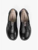 Módní polobotky černé dámské platforma Módní polobotky černé dámské platforma