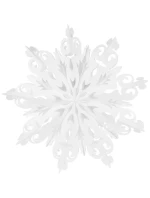 PAPÍROVÁ DEKORACE SNOWflAKE 64 CM BÍLÁ