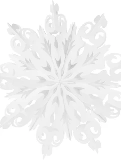 PAPÍROVÁ DEKORACE SNOWflAKE 64 CM BÍLÁ