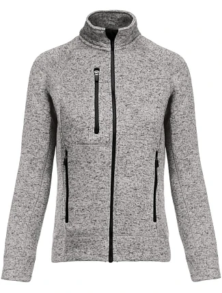 Kariban K 9107 Dámská melanžová pletená fleecová bunda 20.9107 light grey melange Kariban K 9107 Dámská melanžová pletená fleecová bunda 20.9107 light grey melange