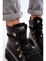 Dámské Kožené Trapery GOE MM2N4082 Černé Dámské Kožené Trapery GOE MM2N4082 Černé