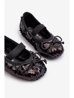 Dětské baletky zdobené flitry Černé Weries Dětské baletky zdobené flitry Černé Weries