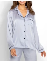 Pyžamo Classic Look Silver - Momenti Per Me Pyžamo Classic Look Silver - Momenti Per Me