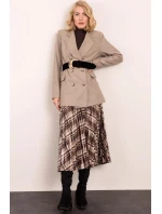 Dámská sukně 14426 hnědá kostka - BSL Dámská sukně 14426 hnědá kostka - BSL