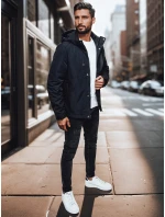 Pánská přechodná bunda s kapucí FashionStreet tmavě modrá TX4996