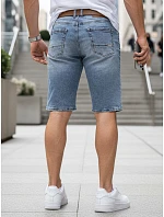 Pánské džínové šortky s páskem modré FashionStreet SX2577