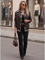 Dámské džíny s rozšiřujícími se nohavicemi, vysokým pasem a opaskem, černé, FashionStreet UY3116 Dámské džíny s rozšiřujícími se nohavicemi, vysokým pasem a opaskem, černé, FashionStreet UY3116