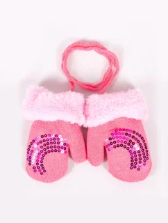 YOCLUB Rukavice RED-0111G Dětské kožešinové flitry