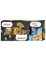 Dárková krabička zábavných crazy ponožek 4 páry CRAZY SOCKS BOX - BELLINDA - hnědá