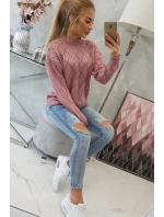 Poloviční rolák s diamantovým vzorem tmavě růžový