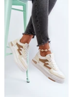 Dámské tenisky na platformě z ekologické kůže béžové Lynnette Dámské tenisky na platformě z ekologické kůže béžové Lynnette