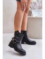 Zazoo 60480 Kožené Boty Na Nízkém Podpatku Zateplené Černé Zazoo 60480 Kožené Boty Na Nízkém Podpatku Zateplené Černé