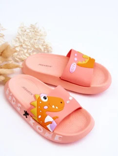 Dětské pěnové pantofle Dinosaur Světle růžová Dario