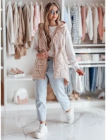 Dámská přechodná prošívaná vesta OLINVIA růžová FashionStreet TY4885