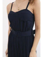 Plisovaný overal s ramínky námořnická modř Plisovaný overal s ramínky námořnická modř