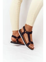 Dámské Sandály Na Gumové Podrážce Cerné Stranger