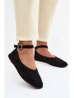 Baleríny z přírodního semiše Big Star TT274212 Černé