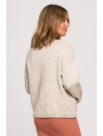 Dámský Cardigan BK074 Beige - BeWear Dámský Cardigan BK074 Beige - BeWear