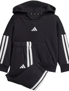 Dětské tepláky adidas Essentials Joggers 3 Stripes Fleece Hoodie black JD6484