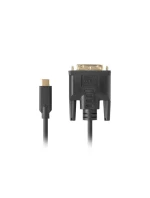 LANBERG KABEL USB-C(M)->DVI-D(24+1)(M) 1,8M ČERNÝ CA-CMDV-10CU-0018-BK
