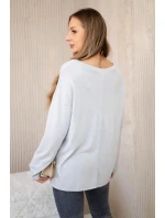 Halenka s náhrdelníkem šedý Halenka s náhrdelníkem šedý