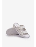 Lehké pánské sandály s přezkami Big Star NN174594 Bílé