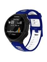 Silikonový řemínek pro Garmin G02 - tmavě modrý a bílý Silikonový řemínek pro Garmin G02 - tmavě modrý a bílý