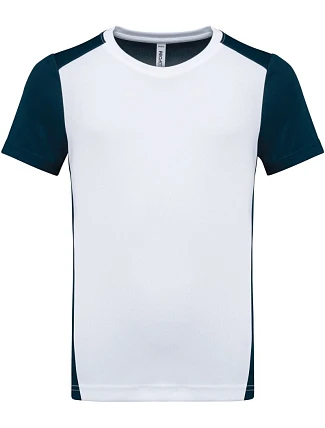 Kariban ProAct PA 4016 Dětské kontrastní sportovní tričko 20.4016 white/navy Kariban ProAct PA 4016 Dětské kontrastní sportovní tričko 20.4016 white/navy