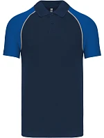 Kariban K 226 Baseballové piqué polo 20.K226 navy/light grey/royal blue