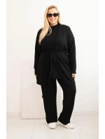 Komplet dámský Plus Size 3-dílný černý