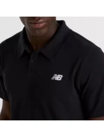Bavlněná polokošile New Balance Pique M MT51519BK Tričko