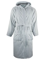 The One Towelling Bathrobe hooded Župan s kapucí 48.1021 silver grey