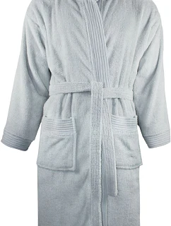 The One Towelling Bathrobe hooded Župan s kapucí 48.1021 silver grey