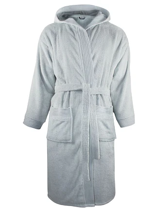 The One Towelling Bathrobe hooded Župan s kapucí 48.1021 silver grey