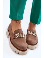 Semišové boty se zdobením Laura Messi 2489 Hněde