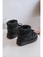 Dětské Zimní Boty S Hřejivým Kožíškem Černé Nastira