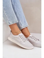 Dámské Kožené Tenisky Šedé Cloesa