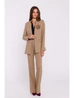 S370 Květinové sako - béžové