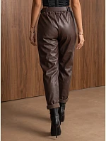 Dámské voskované kalhoty s hnědým páskem FashionStreet UY3144 Dámské voskované kalhoty s hnědým páskem FashionStreet UY3144
