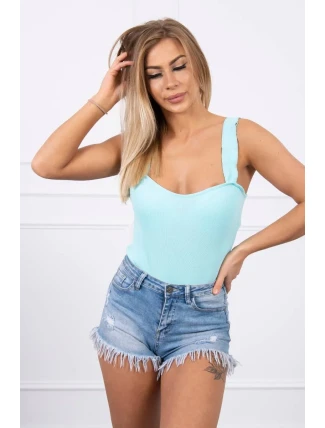 Body bez ramínek v mátové barvě Body bez ramínek v mátové barvě