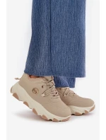 Zateplené Dámské Sportovní Boty Na Šněrování Na Platformě Béžové Bialoa Zateplené Dámské Sportovní Boty Na Šněrování Na Platformě Béžové Bialoa