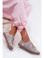 Vzorované vzorované dámské polobotky z přírodního semiše vícebarevné Belessa