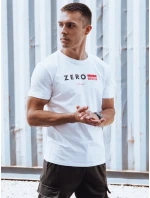 Pánské bílé tričko s potiskem FashionStreet RX5607