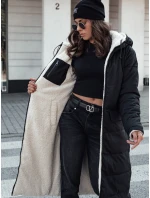 Dámská zimní bunda GLAMPUFF oboustranná prošívaná bunda s kapucí černá FashionStreet TY4606
