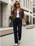 Dámské džíny s vysokým pasem a širokými nohavicemi tmavě modré FashionStreet UY2940