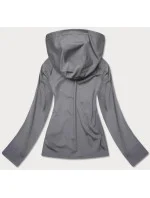 Pružná šedá mikina s kapucí (20318)