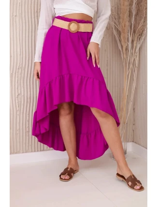 Sukně s delšími zády tmavě fialová Sukně s delšími zády tmavě fialová