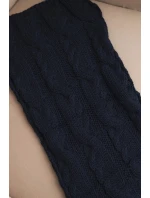 Dámský vlněný klasický šátek s copánkovým vzorem KN22 granátový